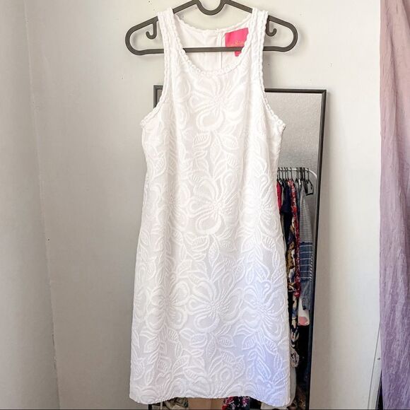 Lilly Pulitzer Marquette Shift Dress in Resort White Wildflower S - Picture 9 of 12